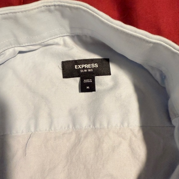 Express Men's Sky Blue Casual Button-Down Shirt - Picture 2 of 3